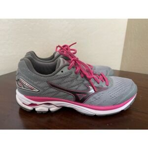 Mizuno Womens Wave Rider 20 Running Shoes Gray 410867-992I Lace Up Low Top 7.5M